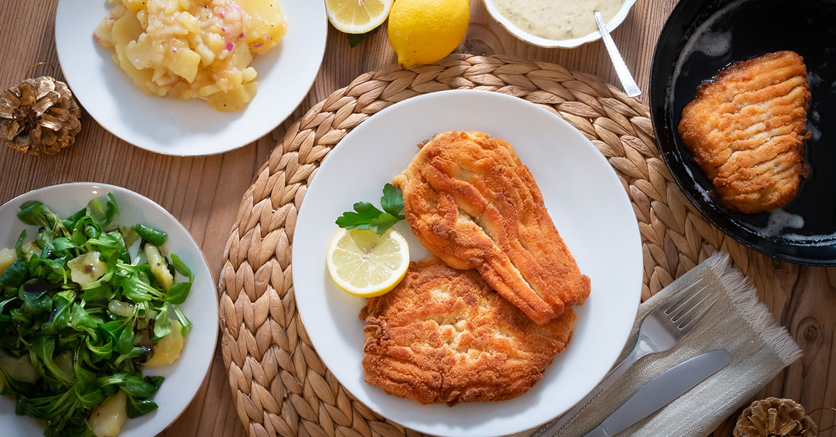 Gebackener Karpfen mit selbst gemachtem Kartoffelsalat - Testesser